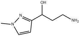 3-Amino-1-(1-methyl-1H-pyrazol-3-yl)-propan-1-ol Struktur