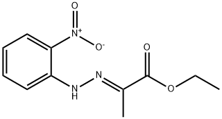 (E)-ETHYL 2-(2-(2-NITROPHENYL)HYDRAZONO)PROPANOATE 化学構造式