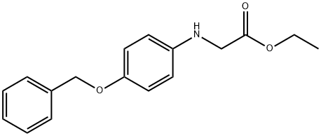 ETHYL 2-((4-(BENZYLOXY)PHENYL)AMINO)ACETATE, 15917-88-1, 结构式