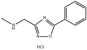 N-メチル-1-(5-フェニル-1,2,4-オキサジアゾール-3-イル)メタンアミン塩酸塩 化学構造式