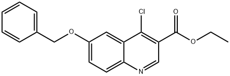 6-Benzyloxy-4-chloro-quinoline-3-carboxylic acid ethyl ester 结构式