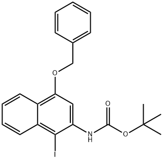 (4-(苄氧基)-1-碘萘-2-基)氨基甲酸叔丁酯,161646-53-3,结构式