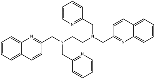 N1,N2-BIS(2-PYRIDINYLMETHYL)-N1,N2-BIS(2-QUINOLINYLMETHYL)-1,2-ETHANEDIAMINE, 1629882-93-4, 结构式