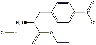 Phenylalanine, 4-nitro-, ethyl ester, monohydrochloride 化学構造式