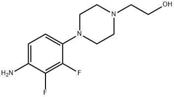 2-(4-(4-氨基-2,3-二氟苯基)哌嗪-1-基)乙醇,1660980-24-4,结构式