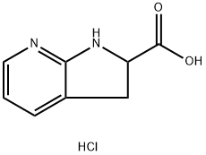 2,3-Dihydro-1H-pyrrolo[2,3-b]pyridine-2-carboxylic acid hydrochloride Structure
