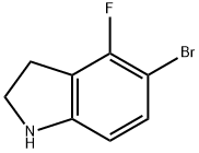 5-溴-4-氟吲哚啉 结构式