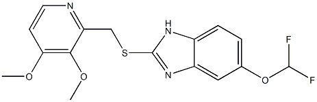 5-Difluoromethoxy-2-{[(3,4-dimethoxy-2-pyridinyl)methyl]thio}-1H-benzimidazole Structure