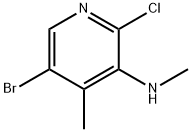 (5-Bromo-2-chloro-4-methyl-pyridin-3-yl)-methyl-amine Struktur