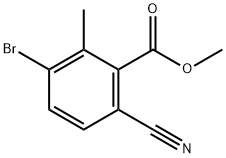3-溴-6-氰基-2-甲基苯甲酸甲酯, 1805488-00-9, 结构式
