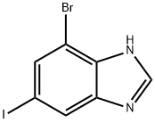 7-Bromo-5-iodo-1H-benzoimidazole 结构式