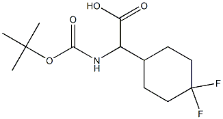 a-(Boc-amino)-4,4-difluorocyclohexaneacetic acid Structure