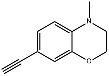 7-ETHYNYL-4-METHYL-3,4-DIHYDRO-2H-BENZO[B][1,4]OXAZINE 结构式