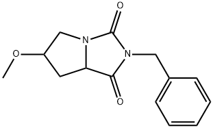 1H-Pyrrolo[1,2-c]imidazole-1,3(2H)-dione, tetrahydro-6-methoxy-2-(phenylmethyl)-,1869524-87-7,结构式
