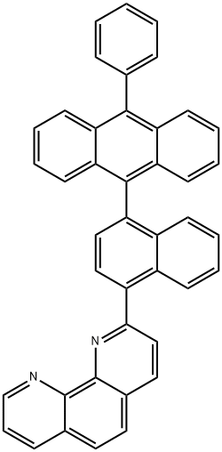 1,10-Phenanthroline, 2-[4-(10-phenyl-9-anthracenyl)-1-naphthalenyl]- 结构式