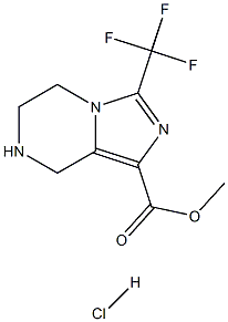 METHYL 3-(TRIFLUOROMETHYL)-5,6,7,8-TETRAHYDROIMIDAZO[1,5-A]PYRAZINE-1-CARBOXYLATE HYDROCHLORIDE, 1876459-20-9, 结构式
