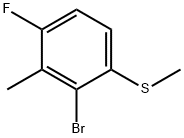 2-Bromo-4-fluoro-3-methyl-1-(methylthio)-benzene Struktur