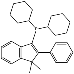 dicyclohexyl(1,1-dimethyl-2-phenyl-1H-inden-3-yl)Phosphine,1883369-77-4,结构式