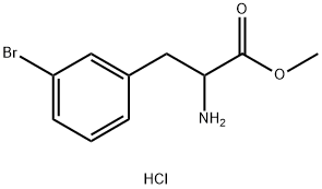 methyl 2-amino-3-(3-bromophenyl)propanoate hydrochloride Struktur