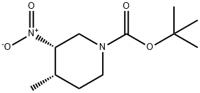 tert-butyl (3S,4S)-4-methyl-3-nitropiperidine-1-carboxylate Struktur