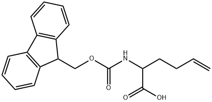 2-(((((9H-芴-9-基)甲氧基)羰基)氨基)己-5-烯酸 结构式