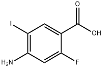 4-氨基-2-氟-5-碘苯甲酸 结构式
