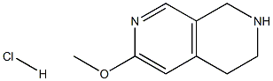 6-甲氧基-1,2,3,4-四氢-2,7-二氮杂萘盐酸盐, 1951441-98-7, 结构式