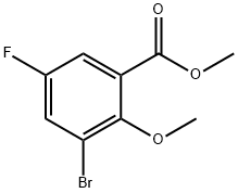 2-甲氧基-3-溴-5-氟苯甲酸甲酯, 1956380-61-2, 结构式