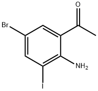 1-(2-Amino-5-bromo-3-iodo-phenyl)-ethanone 结构式