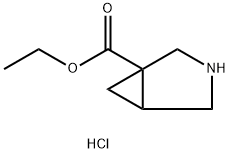 3-アザビシクロ[3.1.0]ヘキサン-1-カルボン酸エチル塩酸塩 化学構造式