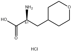(2S)-2-amino-3-(oxan-4-yl)propanoic acid hydrochloride 结构式