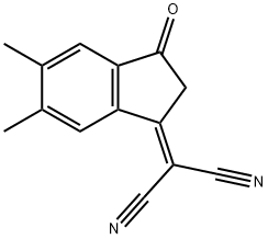 5,6-二甲基-3-(二氰基亚甲基)靛酮 结构式