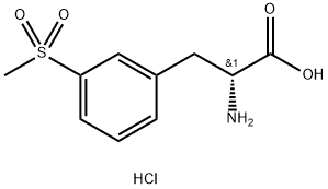 (R)-2-amino-3-(3-(methylsulfonyl)phenyl)propanoic acid Hydrochloride Struktur