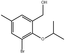 (3-Bromo-2-isopropoxy-5-methylphenyl)methanol Structure