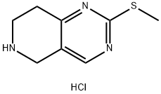 2-Methylsulfanyl-5,6,7,8-tetrahydro-pyrido[4,3-d]pyrimidine hydrochloride 结构式