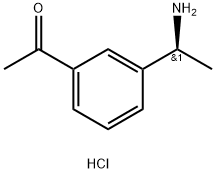 (S)-1-(3-(1-Aminoethyl)phenyl)ethanone hydrochloride Structure