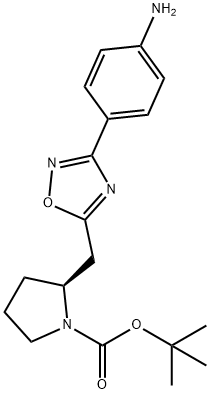 2095001-66-2 tert-butyl (S)-2-((3-(4-aminophenyl)-1,2,4-oxadiazol-5-yl)methyl)pyrrolidine-1-carboxylate