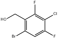 6-Bromo-3-chloro-2,4-difluorobenzyl alcohol Struktur
