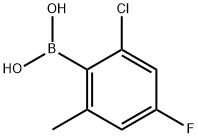 2-Chloro-4-fluoro-6-methylphenylboronic acid Struktur