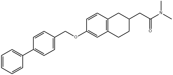 2-(6-([1,1-biphenyl]-4-ylmethoxy)-1,2,3,4-tetrahydronaphthalen-2-yl)-N,N-dimethylacetamide Structure