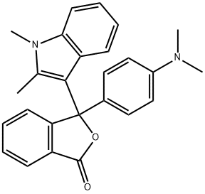 1(3H)-Isobenzofuranone,3-[4-(dimethylamino)phenyl]-3-(1,2-dimethyl-1H-indol-3-yl)- 化学構造式