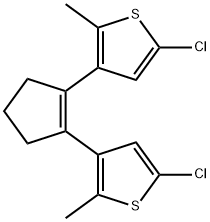 1,2-双(5-氯-2-甲基噻吩-3-基)环戊-1-烯, 219537-97-0, 结构式