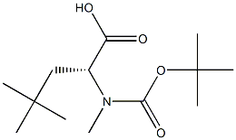 BOC-N-甲基-D-高叔亮氨酸 结构式