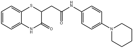 2-(3-oxo-3,4-dihydro-2H-benzo[b][1,4]thiazin-2-yl)-N-(4-(piperidin-1-yl)phenyl)acetamide Structure