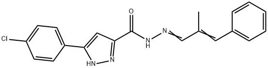 3-(4-chlorophenyl)-N-((1E,2E)-2-methyl-3-phenylallylidene)-1H-pyrazole-5-carbohydrazide Struktur
