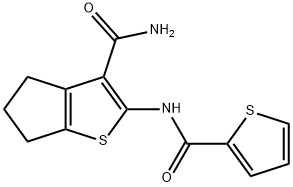 2-(thiophene-2-carbonylamino)-5,6-dihydro-4H-cyclopenta[b]thiophene-3-carboxamide Structure
