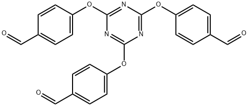 Benzaldehyde, 4,4',4''-[1,3,5-triazine-2,4,6-triyltris(oxy)]tris- Structure