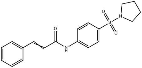 3-phenyl-N-[4-(1-pyrrolidinylsulfonyl)phenyl]acrylamide Structure