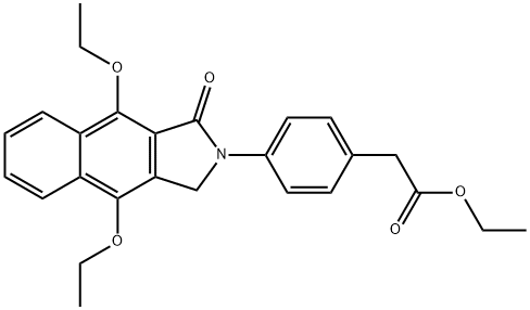 ethyl [4-(4,9-diethoxy-1-oxo-1,3-dihydro-2H-benzo[f]isoindol-2-yl)phenyl]acetate 结构式