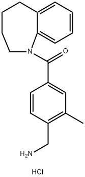 (4-(aminomethyl)-3-methylphenyl)(2,3,4,5-tetrahydrobenzo[b]azepin-1-yl)methanone hydrochloride,335155-21-0,结构式